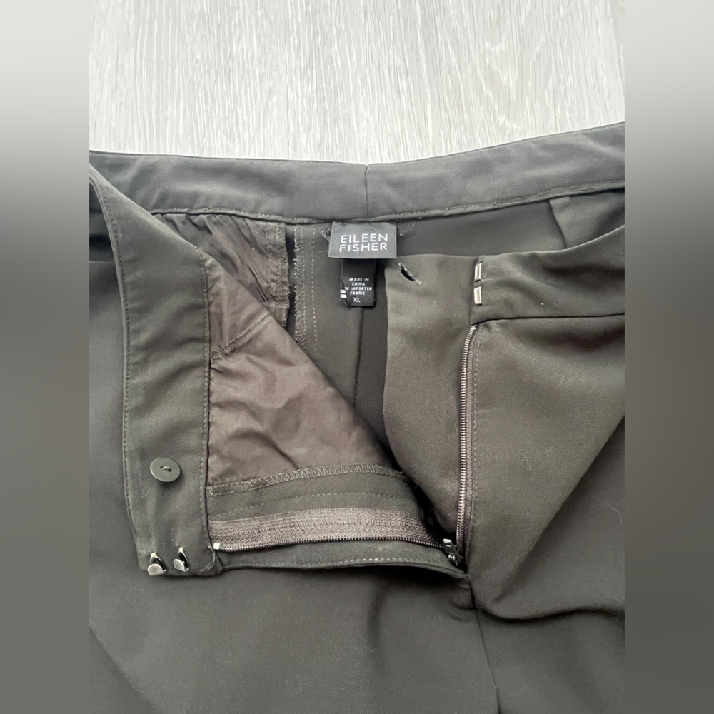 Eileen Fisher khaki pants with pockets size XL - Picture 3 of 14